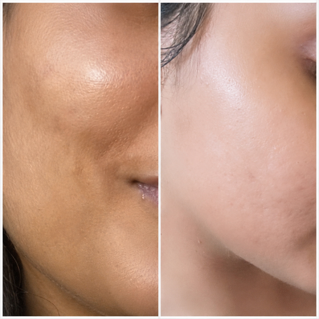 before after tan look