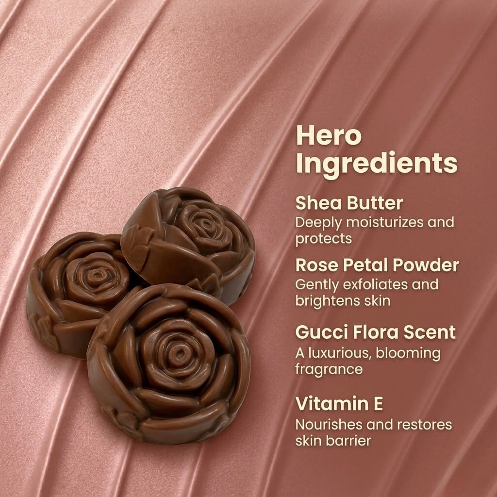 Flora - Rose & Shea Butter Luxury Soap Inspired By Gucci Flora Scent - Image 4