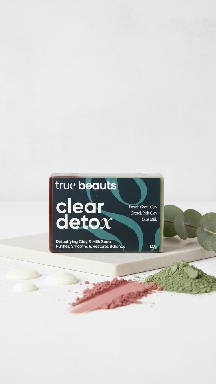 Clear Detox - Clarifying French Green- Pink & Clay Milk Soap 120g - Image 6