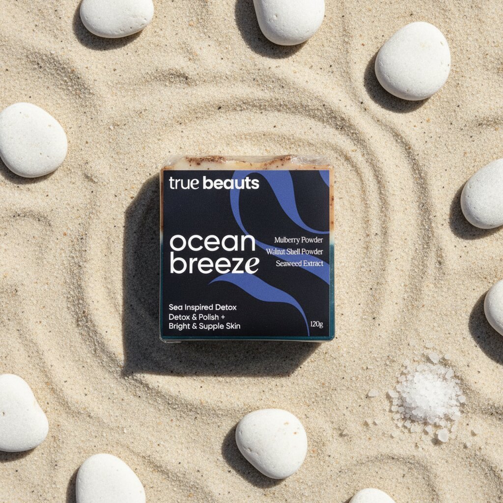 Ocean Breeze – Mulberry Seaweed Menthol Refreshing Exfoliating Spa Soap - Image 5