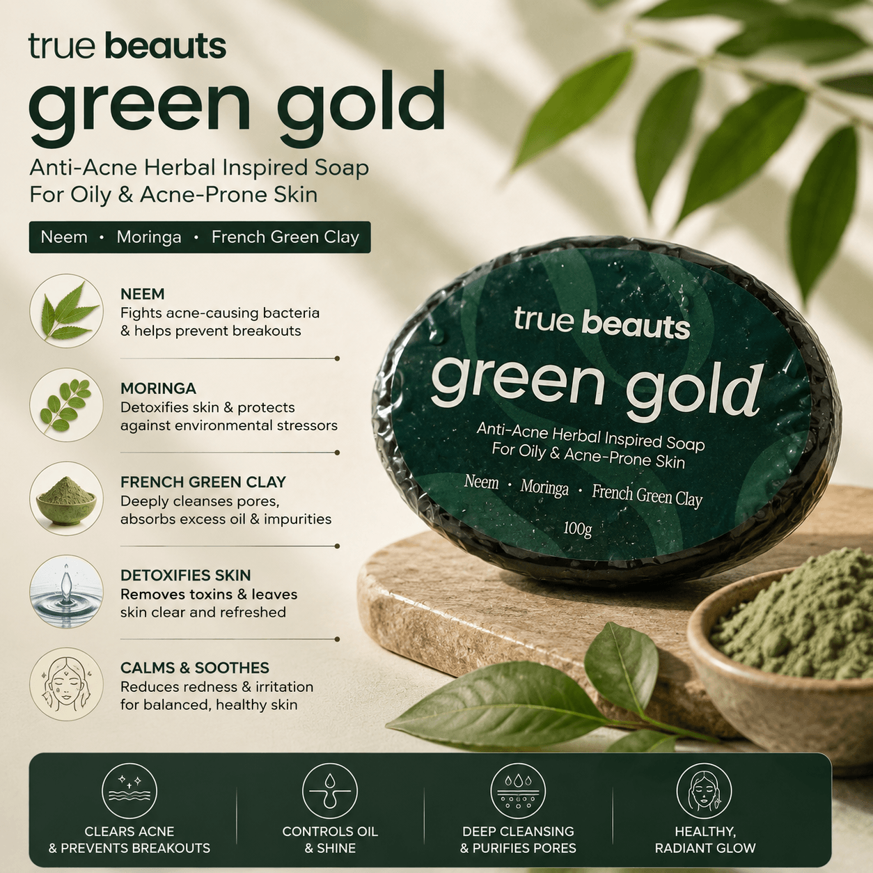 green gold soap
