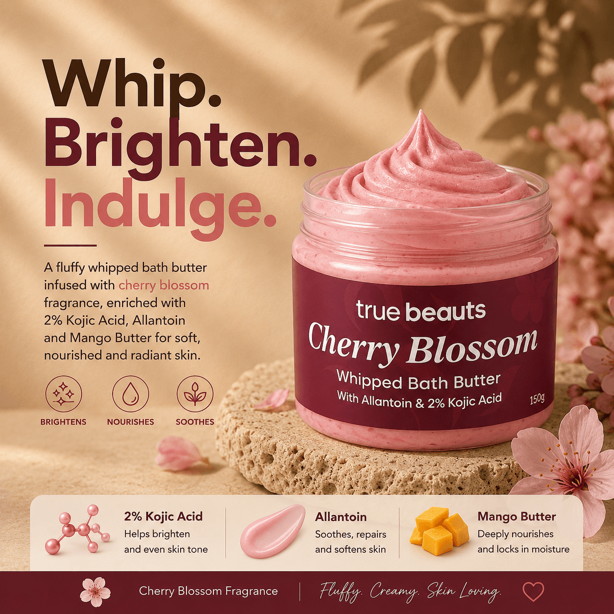 cherry blossom whipped soap